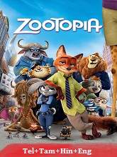 Zootopia (2016) BRRip Original [Telugu + Tamil + Hindi + Eng] Dubbed Movie Watch Online Free